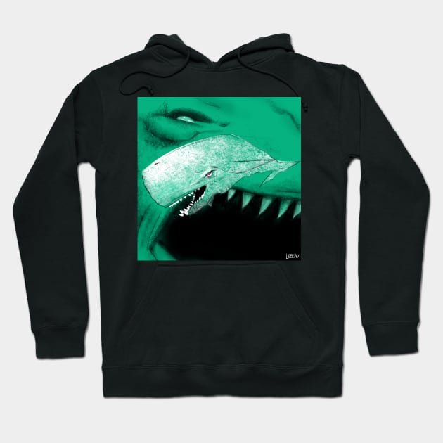 the invictus liviathan killer big whale ecopop arts Hoodie by jorge_lebeau